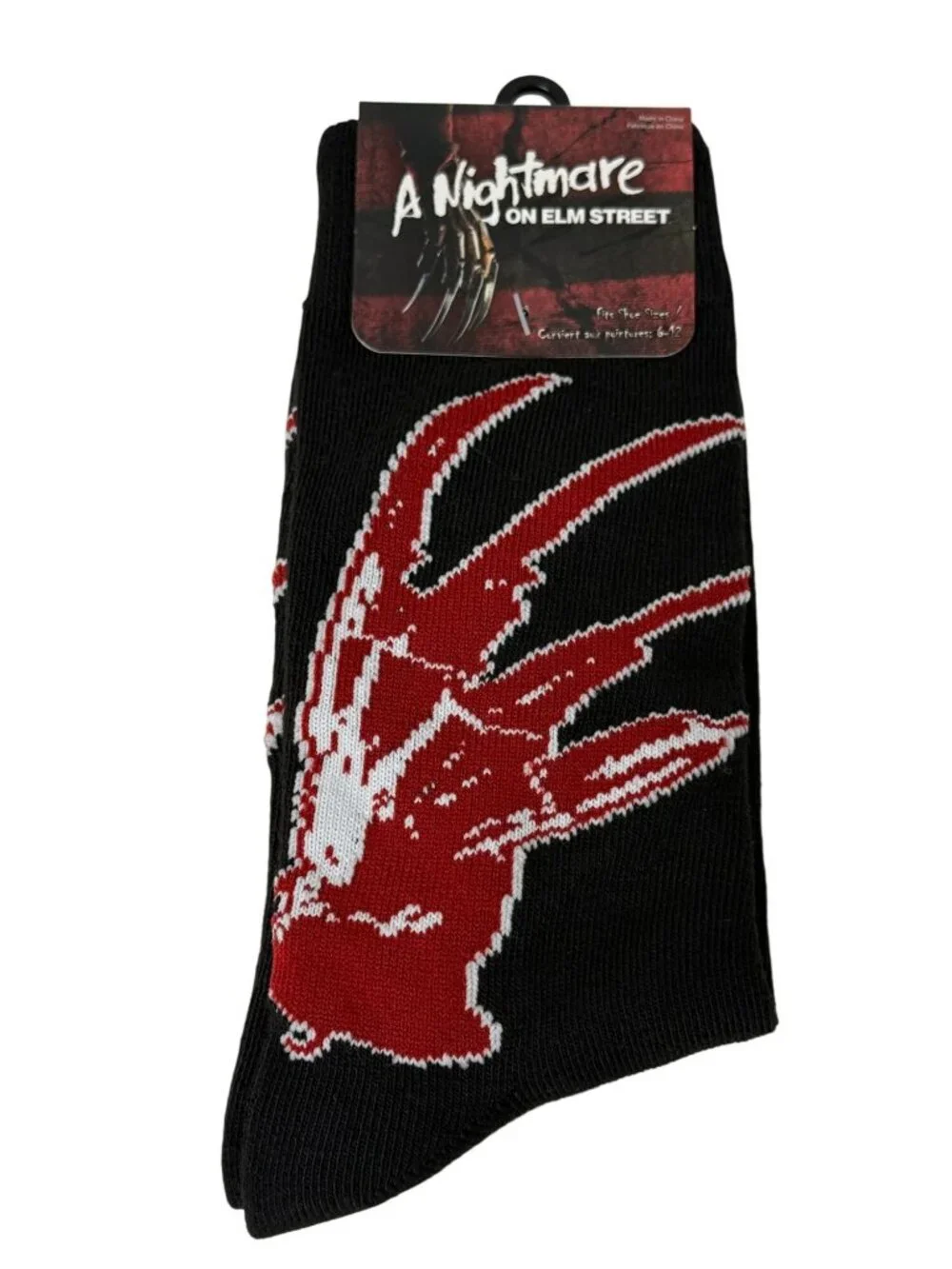 Nightmare on Elm Street Freddy Krueger Crew Socks New
